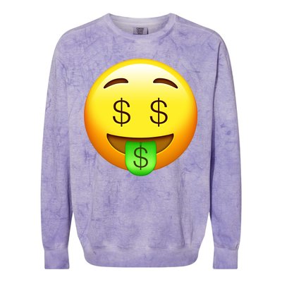 Money Emoji Colorblast Crewneck Sweatshirt