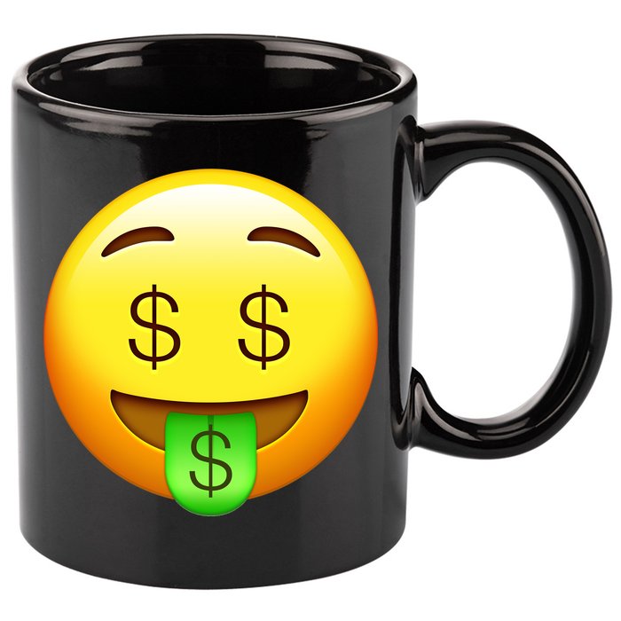 Money Emoji 11oz C Handle Ceramic Mug