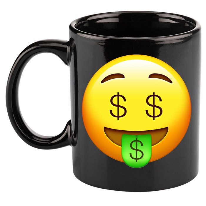 Money Emoji 11oz C Handle Ceramic Mug