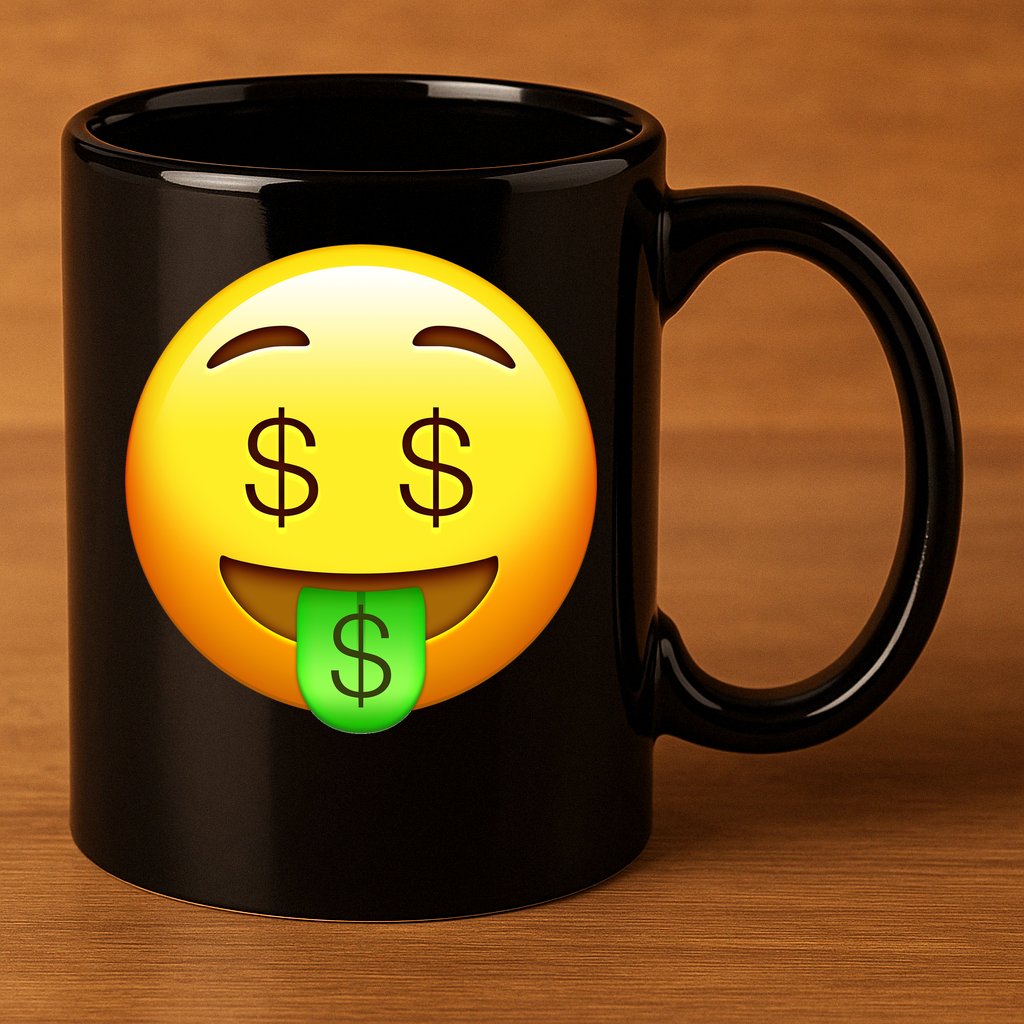 Money Emoji 11oz C Handle Ceramic Mug