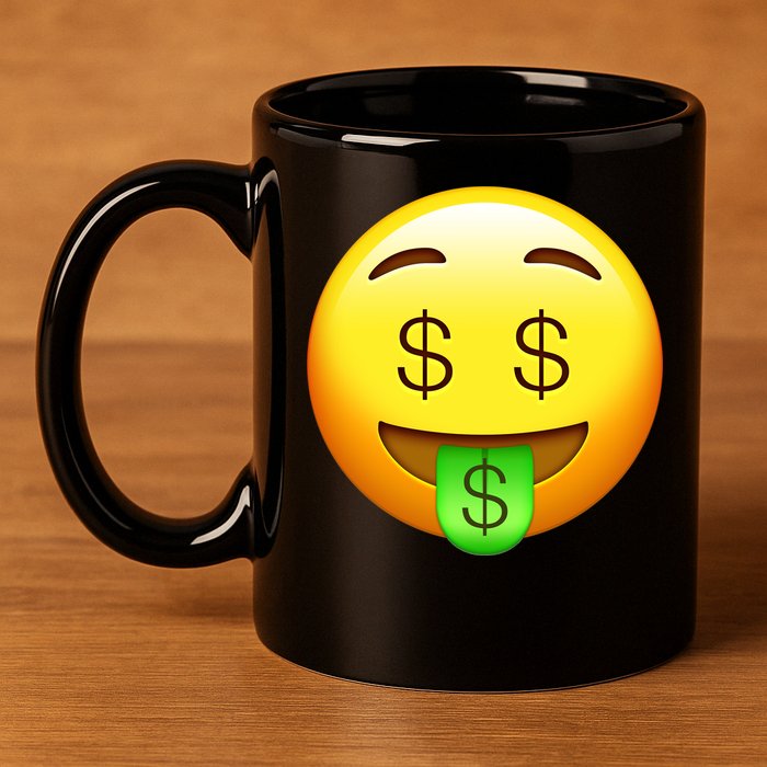 Money Emoji 11oz C Handle Ceramic Mug