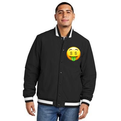 Money Emoji Insulated Varsity Jacket