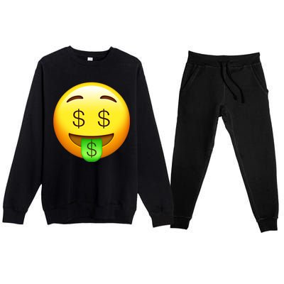 Money Emoji Premium Crewneck Sweatsuit Set