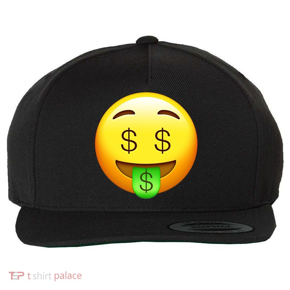 Money Emoji Wool Snapback Cap