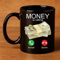 Money Is Calling 11oz C Handle Ceramic Mug
