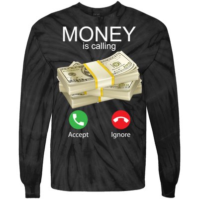 Money Is Calling Tie-Dye Long Sleeve Shirt