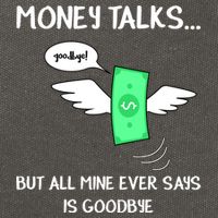 Money Talks But All Mine Ever Says Goodbye Cotton Canvas Backpack