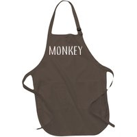 Monkey Full-Length Apron With Pockets