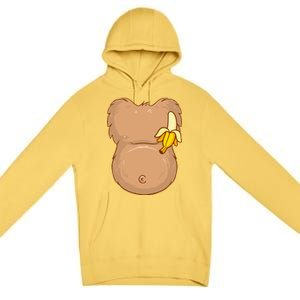 Monkey Ape Belly Costume Premium Pullover Hoodie