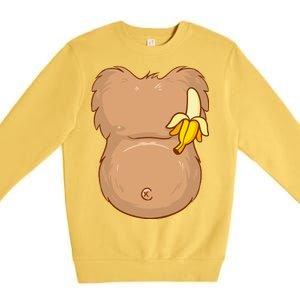 Monkey Ape Belly Costume Premium Crewneck Sweatshirt