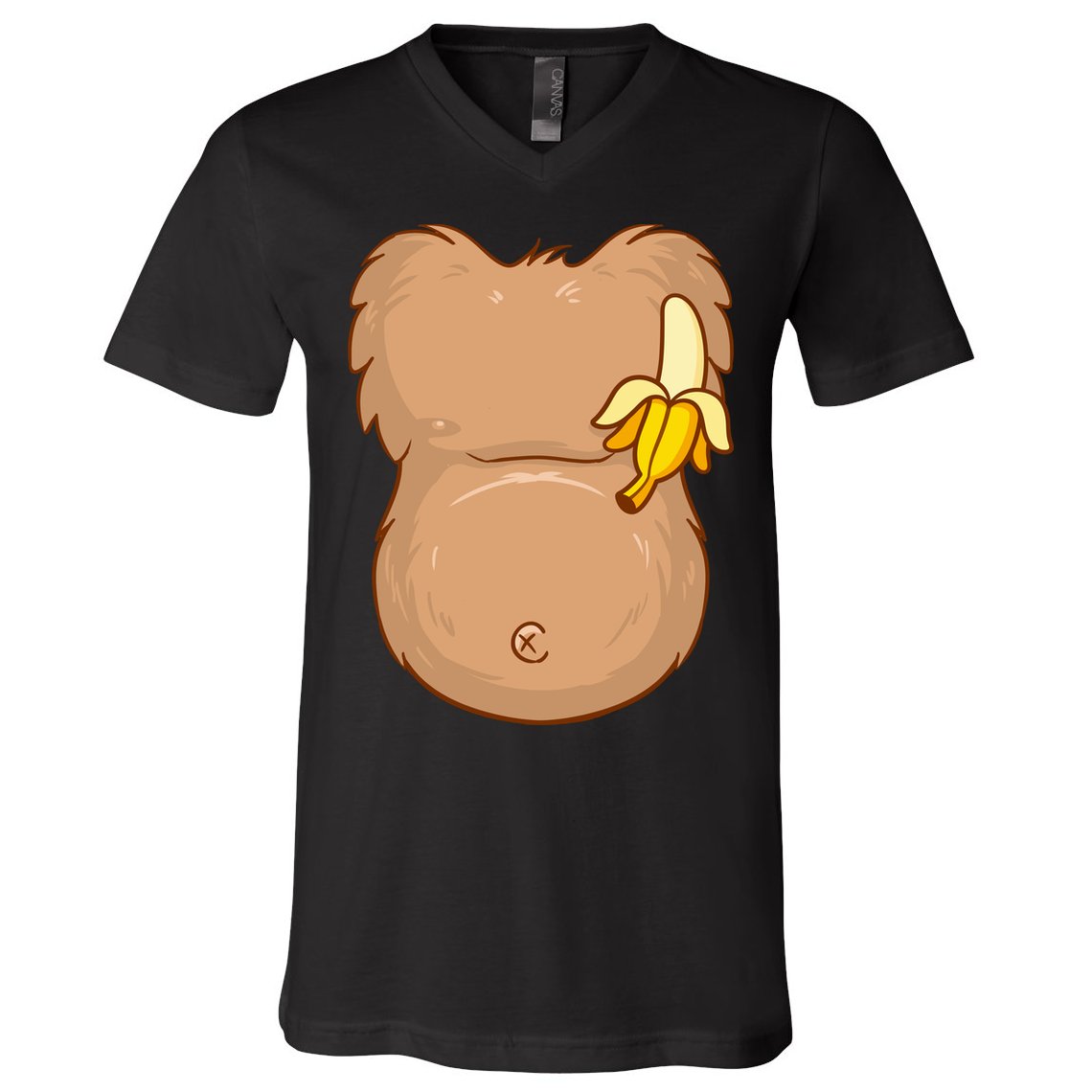 Monkey Ape Belly Costume V-Neck T-Shirt
