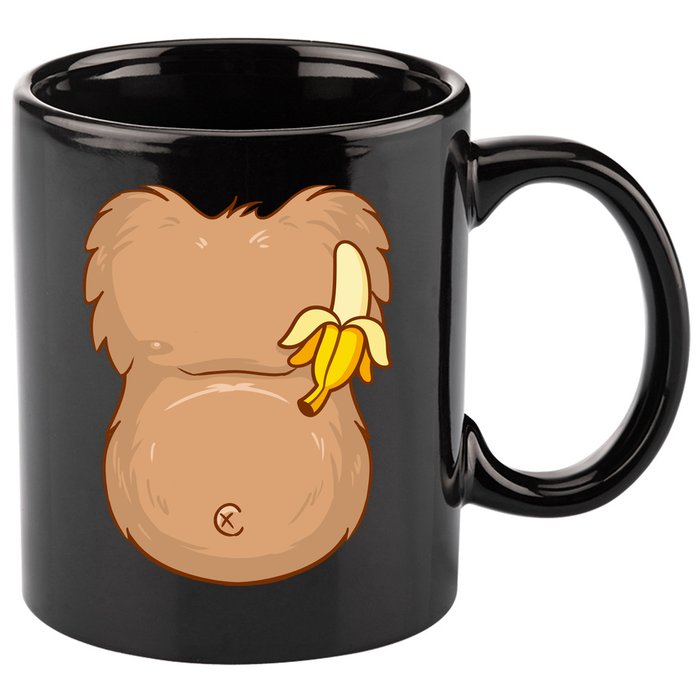Monkey Ape Belly Costume 11oz C Handle Ceramic Mug