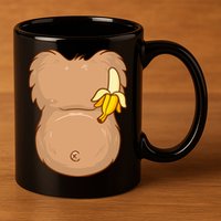 Monkey Ape Belly Costume 11oz C Handle Ceramic Mug