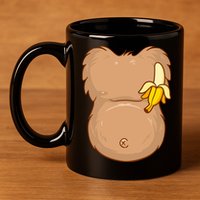 Monkey Ape Belly Costume 11oz C Handle Ceramic Mug