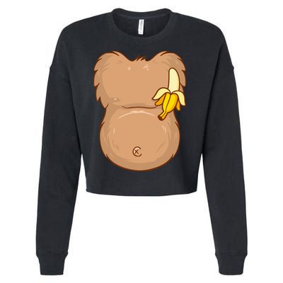 Monkey Ape Belly Costume Cropped Pullover Crew