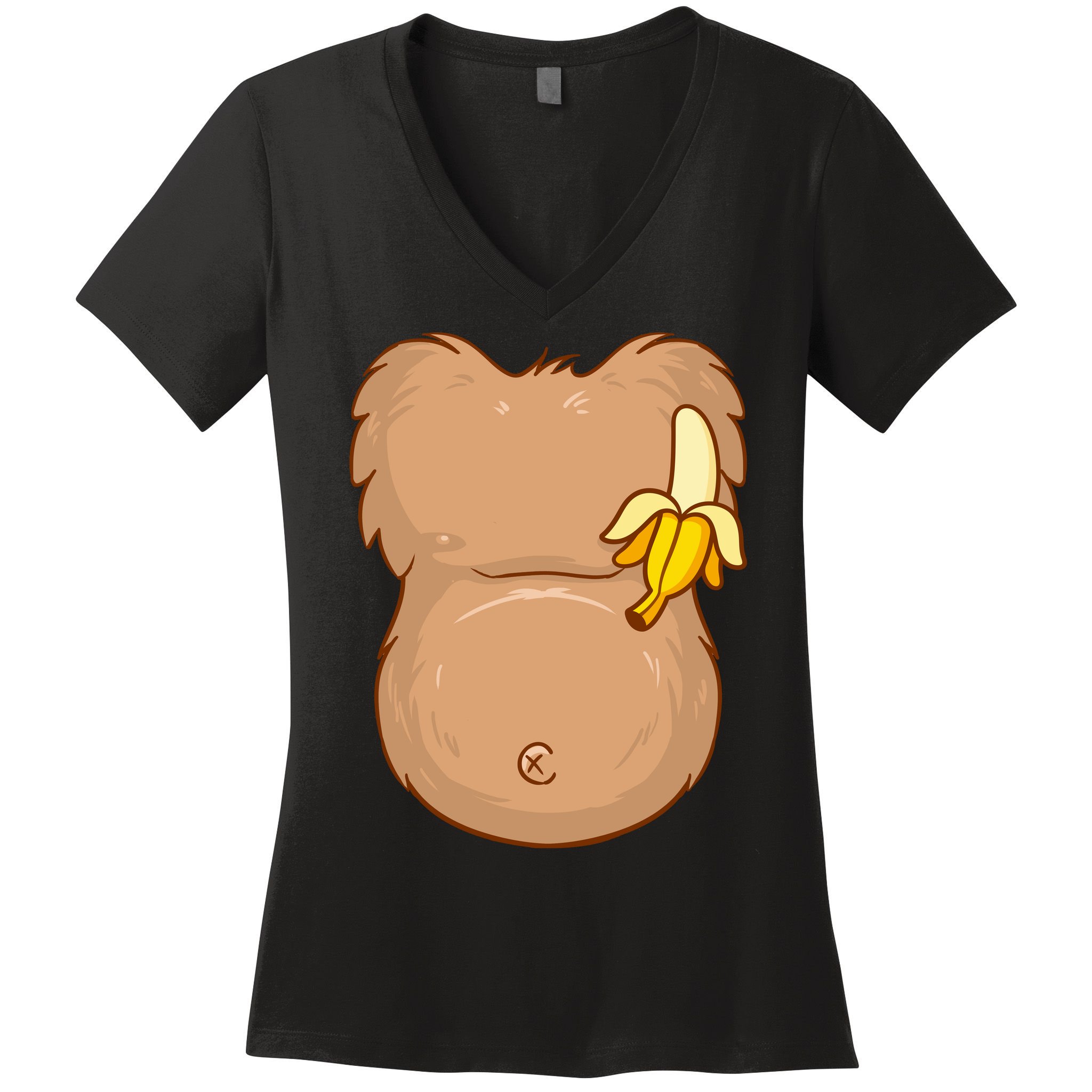 Monkey Ape Belly Costume Women's V-Neck T-Shirt