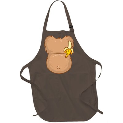 Monkey Ape Belly Costume Full-Length Apron With Pockets