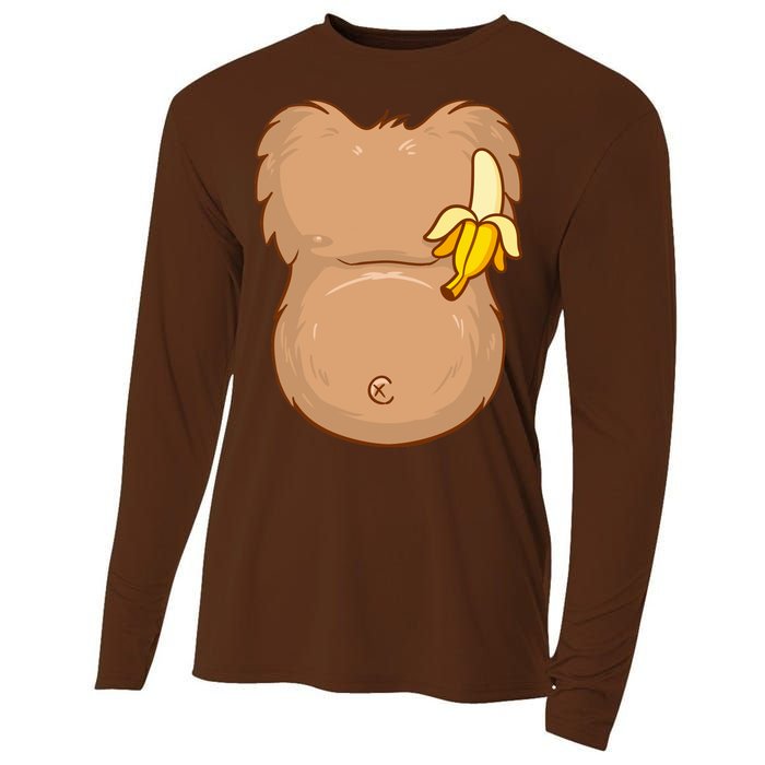 Monkey Ape Belly Costume Cooling Performance Long Sleeve Crew