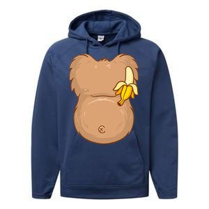 Monkey Ape Belly Costume Performance Fleece Hoodie