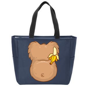 Monkey Ape Belly Costume Zip Tote Bag