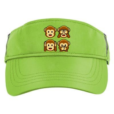 Monkey Emoji Smiley Face Adult Drive Performance Visor