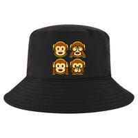 Monkey Emoji Smiley Face Cool Comfort Performance Bucket Hat
