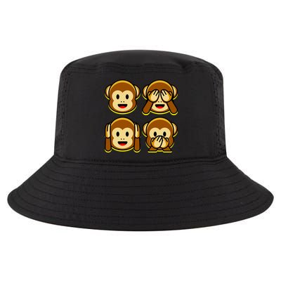 Monkey Emoji Smiley Face Cool Comfort Performance Bucket Hat