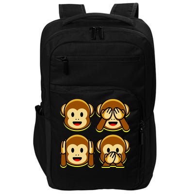 Monkey Emoji Smiley Face Impact Tech Backpack