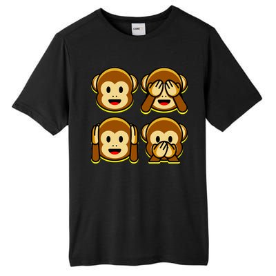 Monkey Emoji Smiley Face Tall Fusion ChromaSoft Performance T-Shirt