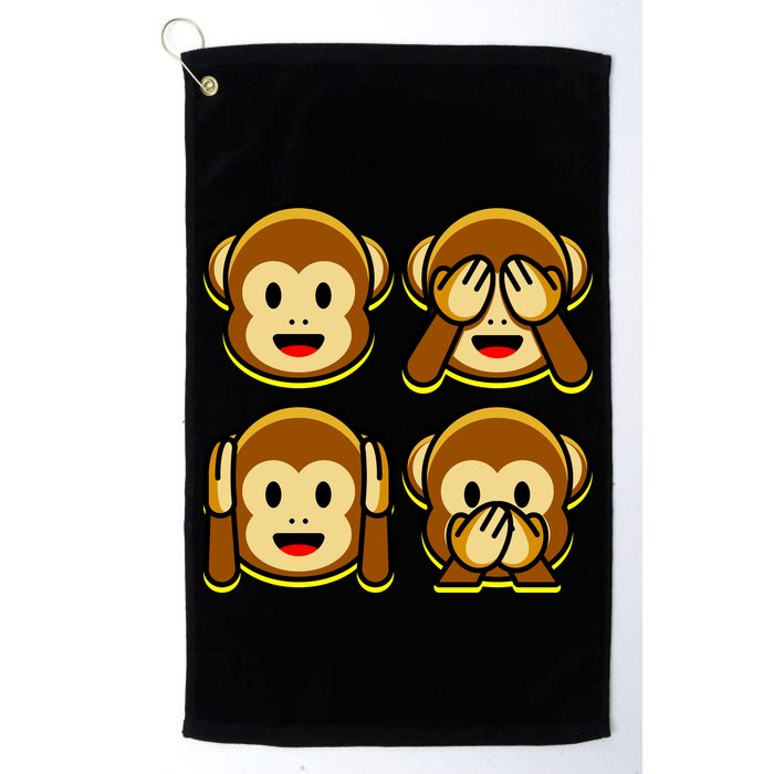 Monkey Emoji Smiley Face Golf Towel