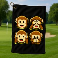 Monkey Emoji Smiley Face Golf Towel