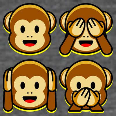 Monkey Emoji Smiley Face T-Shirt