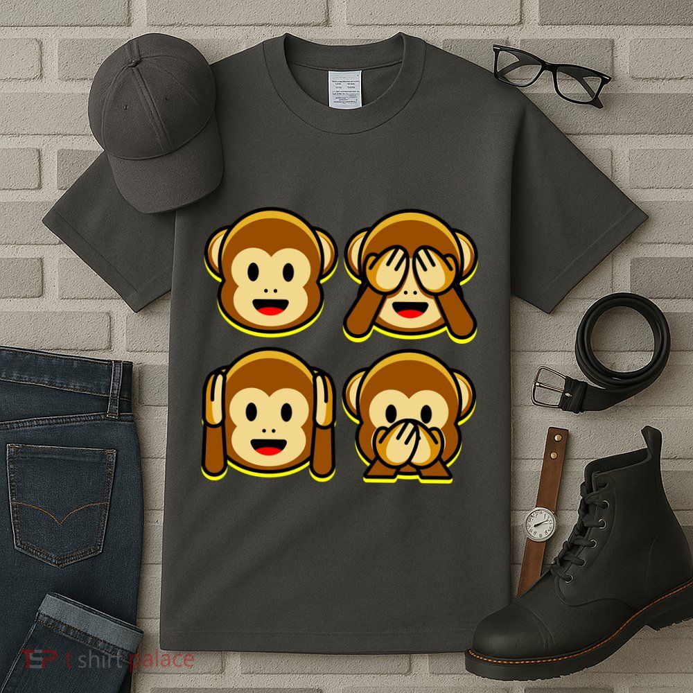Monkey Emoji Smiley Face Tall T-Shirt