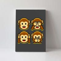 Monkey Emoji Smiley Face Canvas