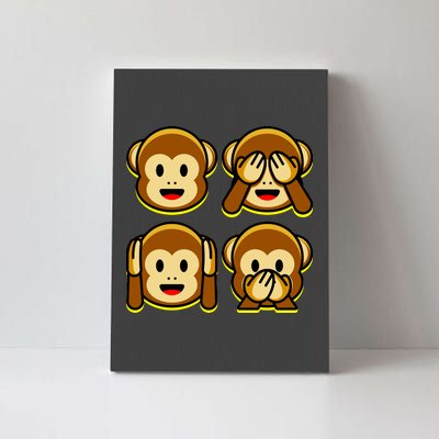 Monkey Emoji Smiley Face Canvas