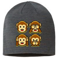 Monkey Emoji Smiley Face Sustainable Beanie