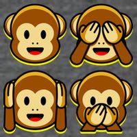 Monkey Emoji Smiley Face Magnet