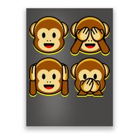 Monkey Emoji Smiley Face Poster