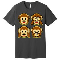 Monkey Emoji Smiley Face Premium T-Shirt