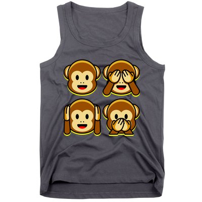 Monkey Emoji Smiley Face Tank Top