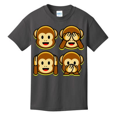 Monkey Emoji Smiley Face Kids T-Shirt