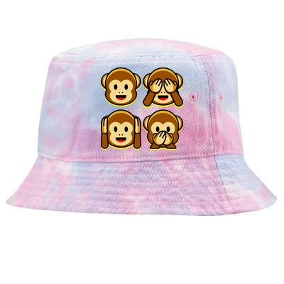 Monkey Emoji Smiley Face Tie-Dyed Bucket Hat