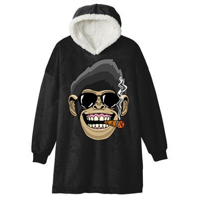 Monkey Smoking Cigar Hooded Wearable Blanket