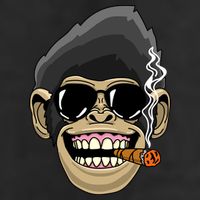 Monkey Smoking Cigar Adult Drive Performance Visor