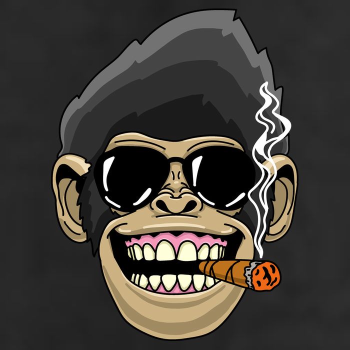 Monkey Smoking Cigar Adult Drive Performance Visor