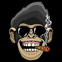 Monkey Smoking Cigar Baby Bodysuit
