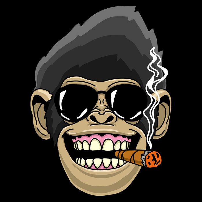 Monkey Smoking Cigar Baby Bodysuit