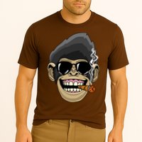 Monkey Smoking Cigar Cooling Performance Crew T-Shirt