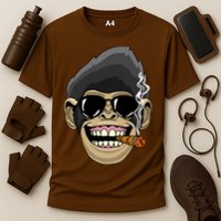 Monkey Smoking Cigar Cooling Performance Crew T-Shirt