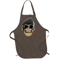 Monkey Smoking Cigar Full-Length Apron With Pockets